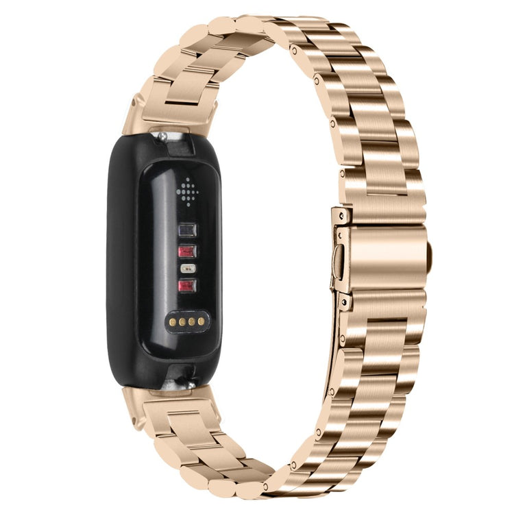 Fantastisk Metal Rem passer til Fitbit Inspire 3 - Pink#serie_8