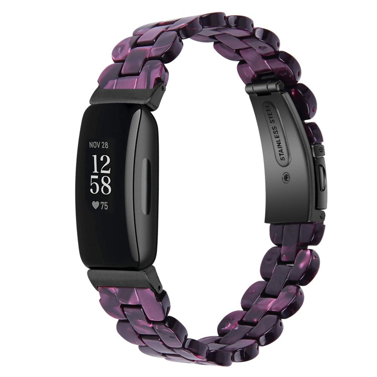 Vildt Sejt Metal Og Plastik Rem passer til Fitbit Inspire 3 - Lilla#serie_12