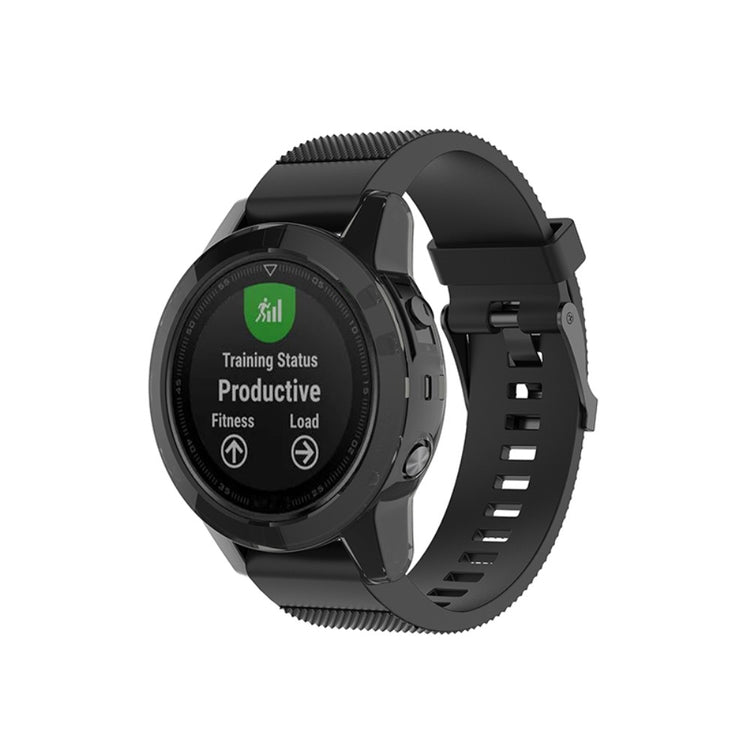 Meget Fint Silikone Cover til Garmin Fenix 5 / Garmin Fenix 5 Plus - Sort#serie_3