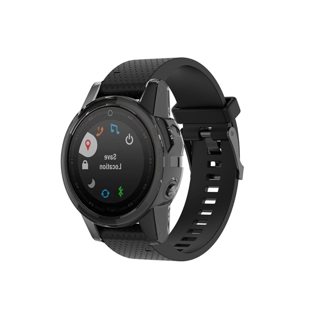 Super Fed Silikone Cover til Garmin Fenix 5S / Garmin Fenix 5S Plus - Sort#serie_4