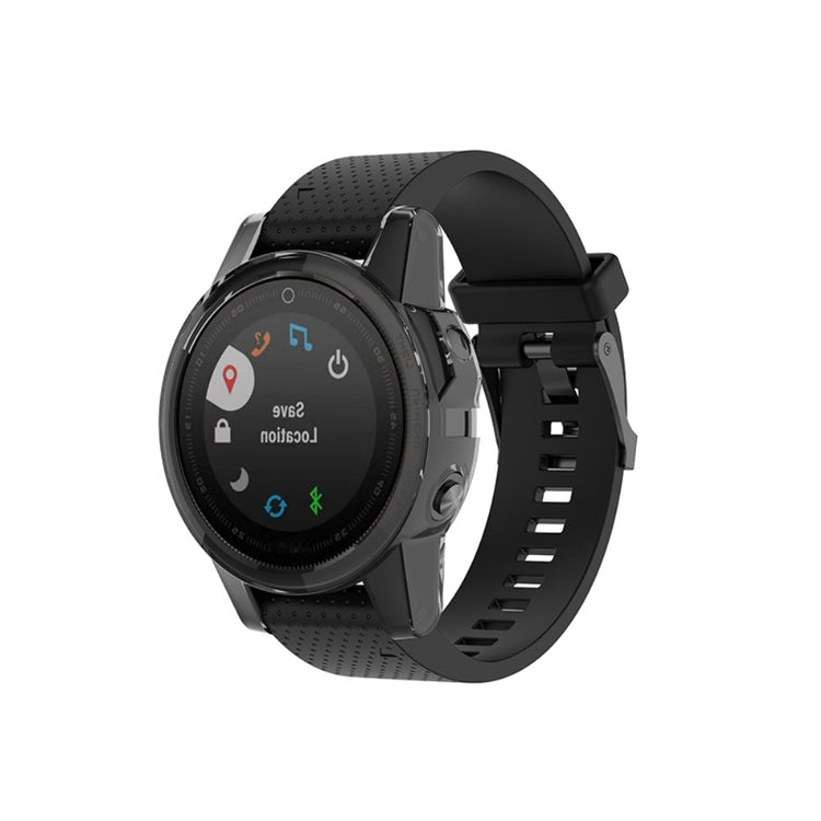 Super Fed Silikone Cover til Garmin Fenix 5S / Garmin Fenix 5S Plus - Sort#serie_4
