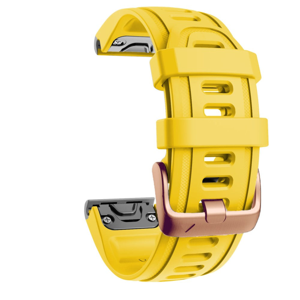 Meget Godt Silikone Universal Rem passer til Garmin Smartwatch - Gul#serie_8