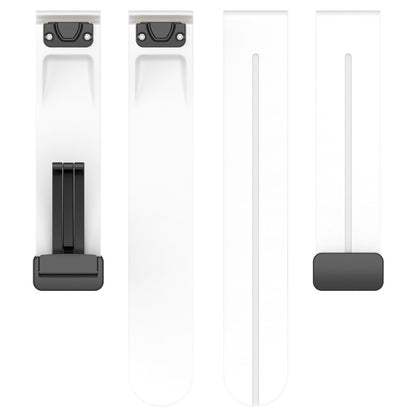 Mega Skøn Metal Og Silikone Universal Rem passer til Garmin Smartwatch - Hvid#serie_3