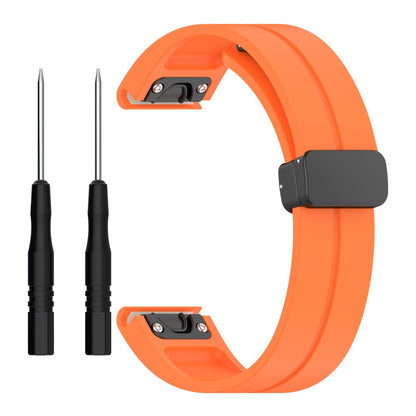 20mm silicone strap with tool for Garmin Fenix 7S / Quatix 3 / Descent MK2  - Orange#serie_4