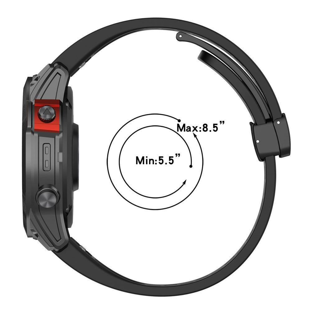 20mm multi-hole style silicone strap with buckle for Garmin Watch - Midnight Blue#serie_8