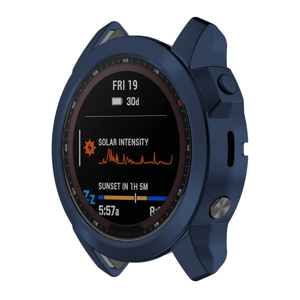 Mega Fint Silikone Cover til Garmin Fenix 7 - Blå#serie_4