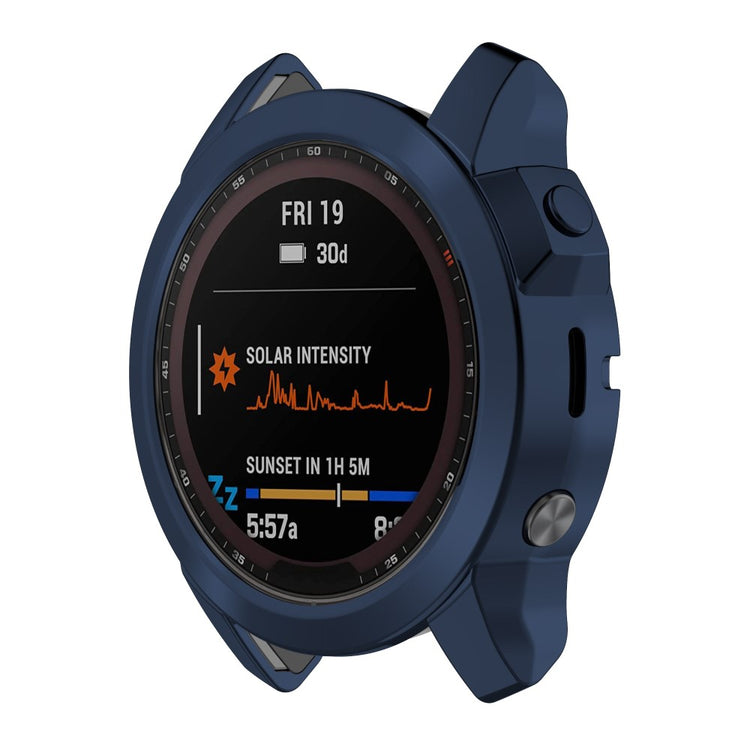 Mega Fint Silikone Cover til Garmin Fenix 7 - Blå#serie_4