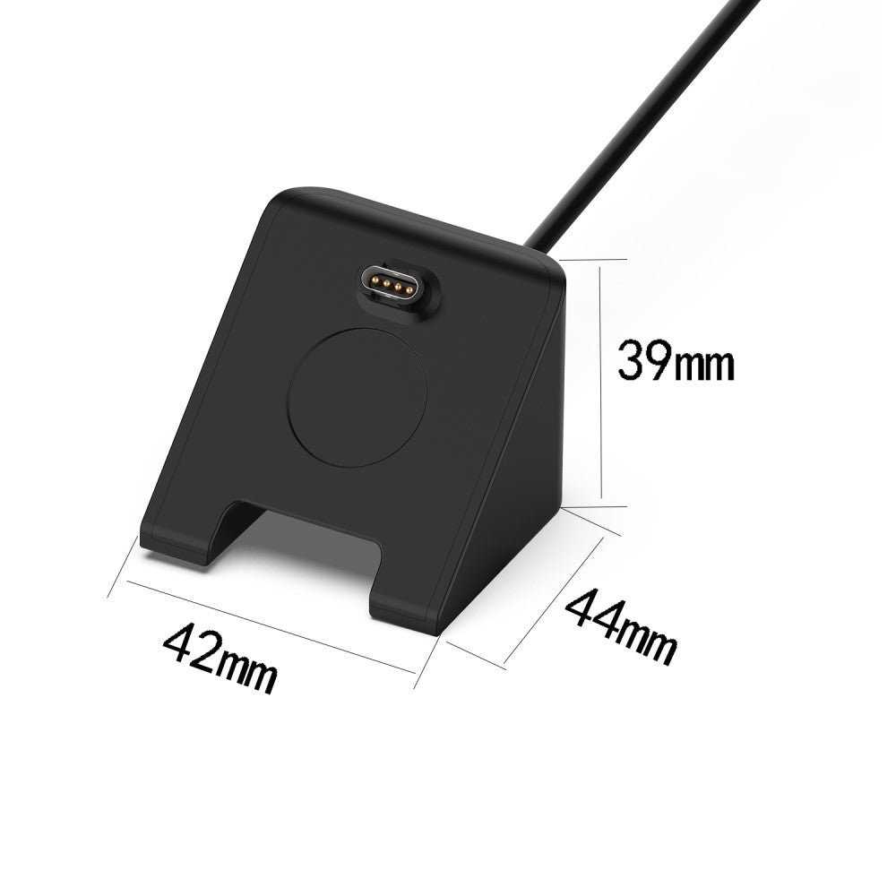 Plastik Ladestation passer til Garmin Smartwatch - Sort#serie_042