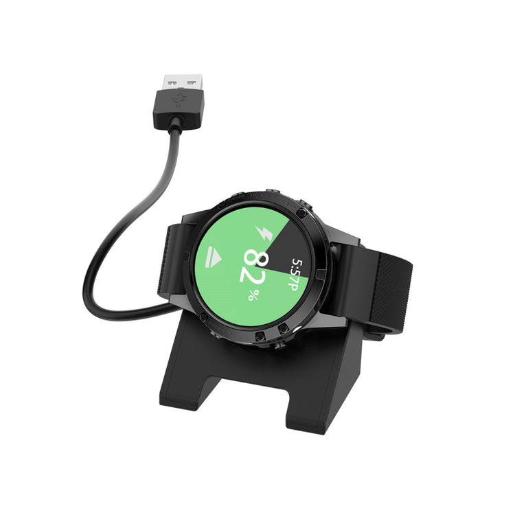 Plastik Ladestation passer til Garmin Smartwatch - Sort#serie_042