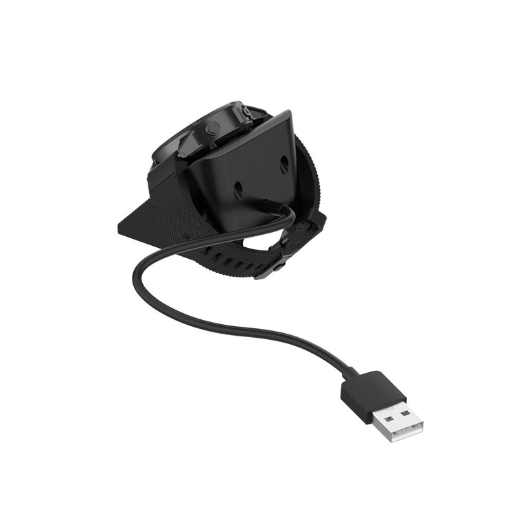 Plastik Ladestation passer til Garmin Smartwatch - Sort#serie_042