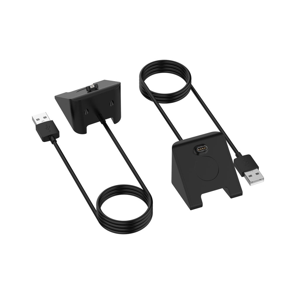 Plastik Ladestation passer til Garmin Smartwatch - Sort#serie_042