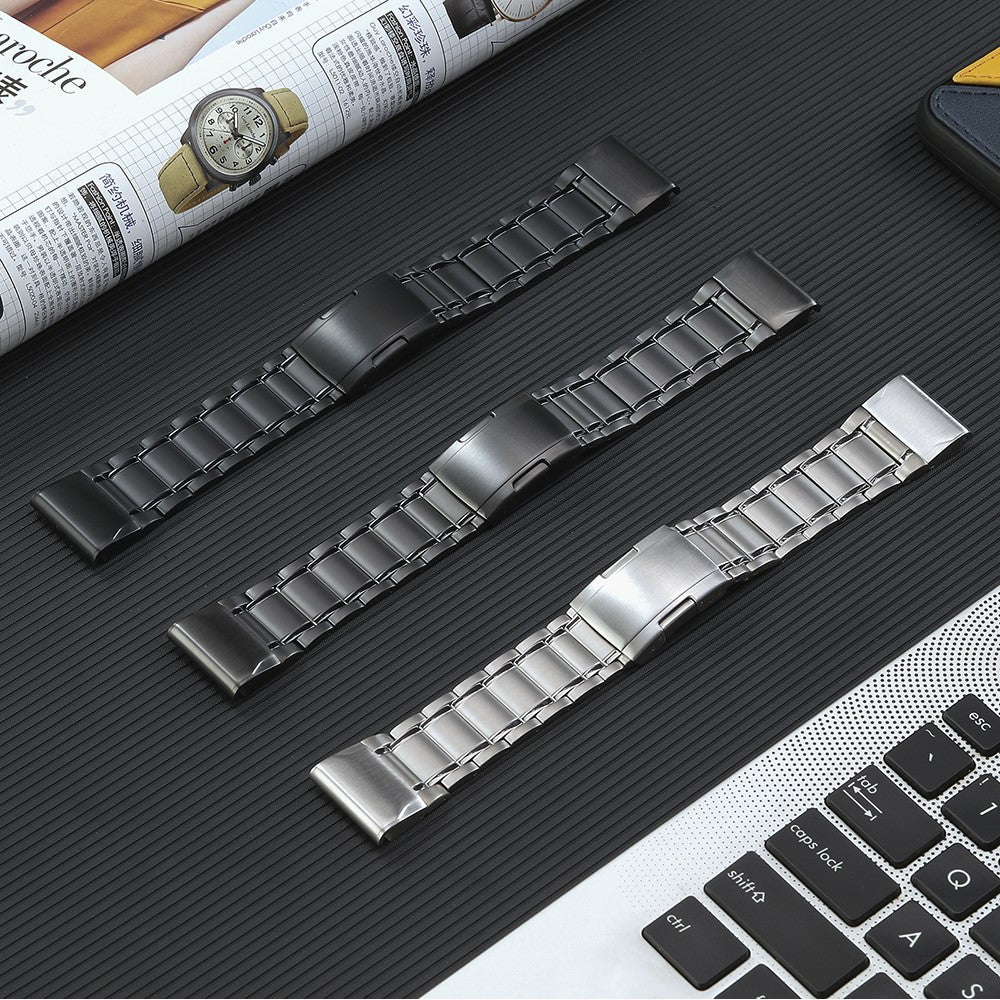 Mega Fed Metal Universal Rem passer til Smartwatch - Sølv#serie_1