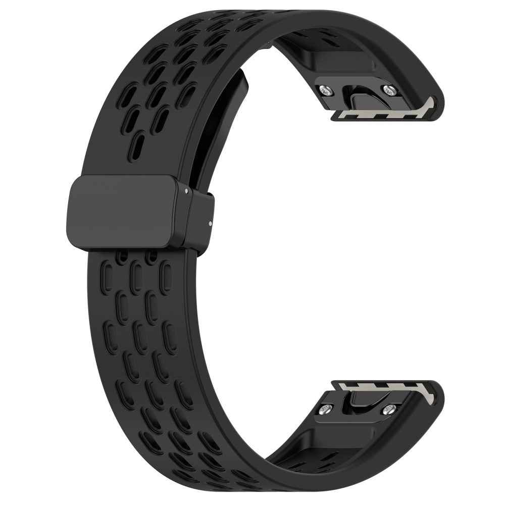 Vildt Fint Metal Og Silikone Universal Rem passer til Smartwatch - Sort#serie_1
