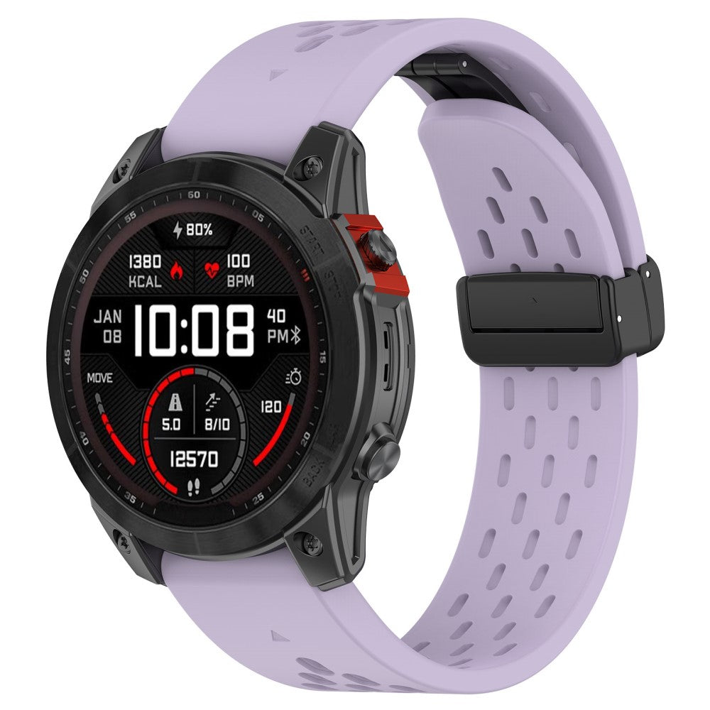 Vildt Fint Metal Og Silikone Universal Rem passer til Smartwatch - Lilla#serie_10