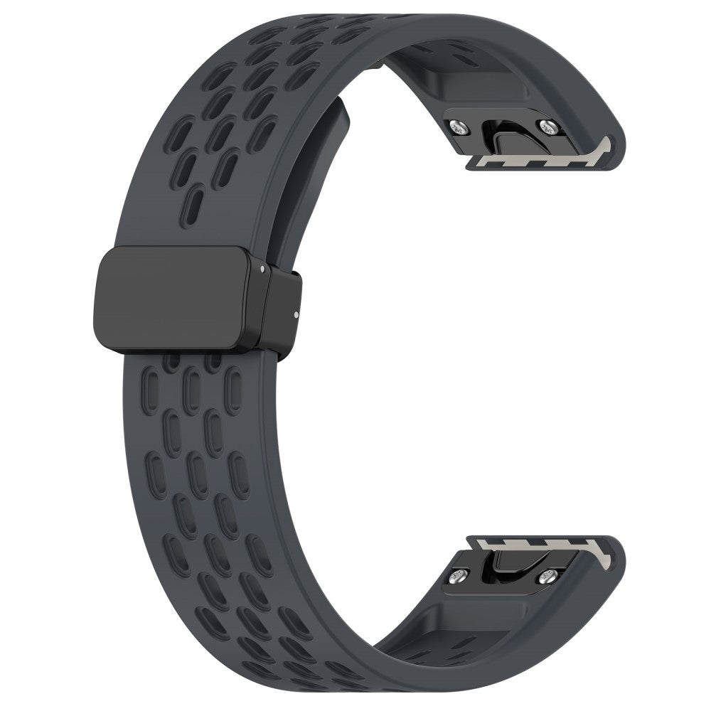Vildt Fint Metal Og Silikone Universal Rem passer til Smartwatch - Sølv#serie_3