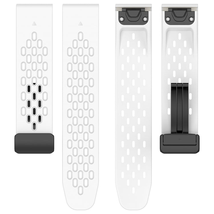 22mm multi-hole style silicone strap with buckle for Garmin Watch - Red#serie_4