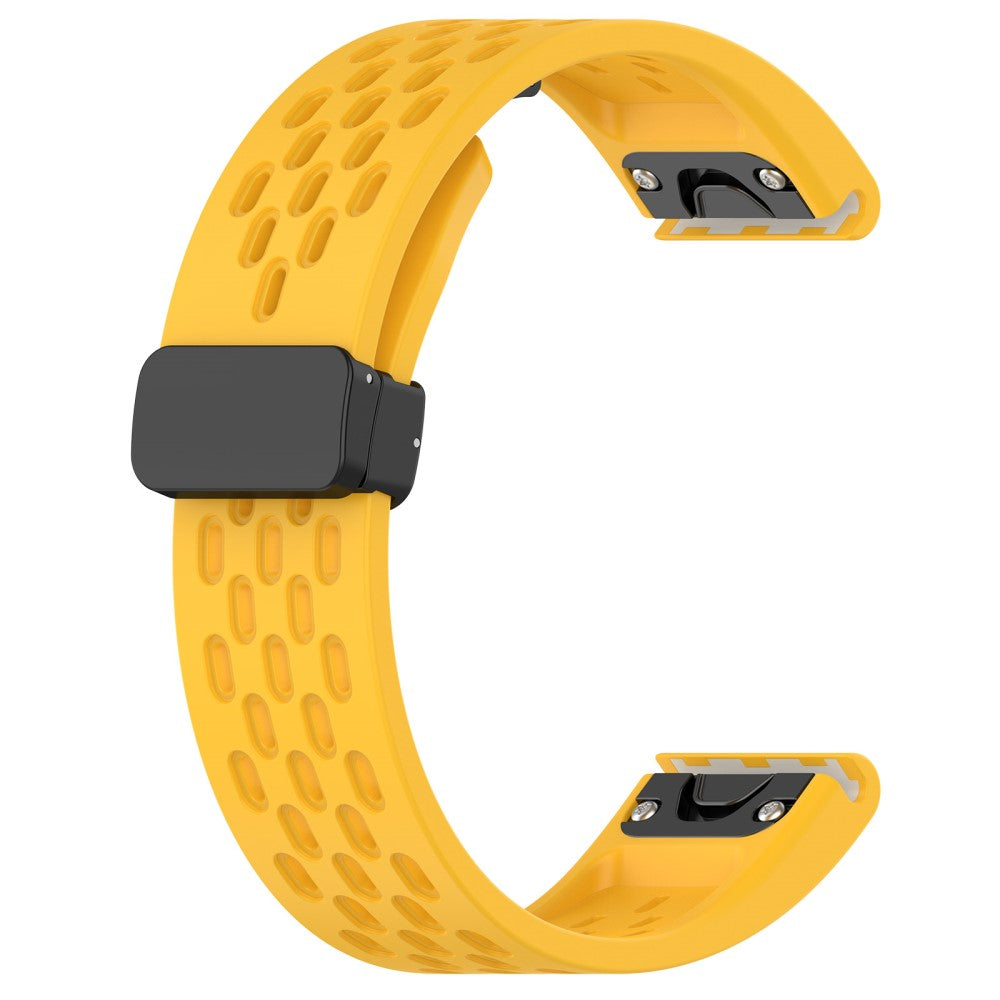 Vildt Fint Metal Og Silikone Universal Rem passer til Smartwatch - Gul#serie_5