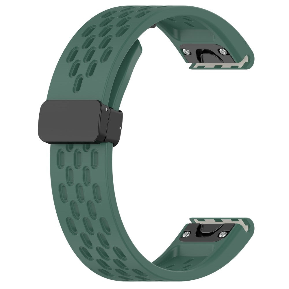 Vildt Fint Metal Og Silikone Universal Rem passer til Smartwatch - Grøn#serie_7