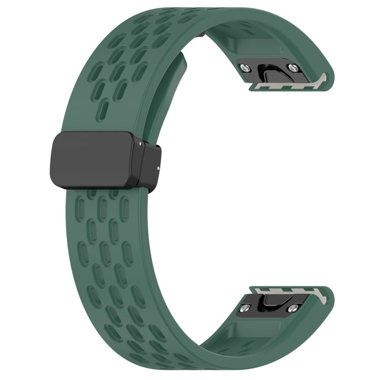 Vildt Fint Metal Og Silikone Universal Rem passer til Smartwatch - Grøn#serie_7