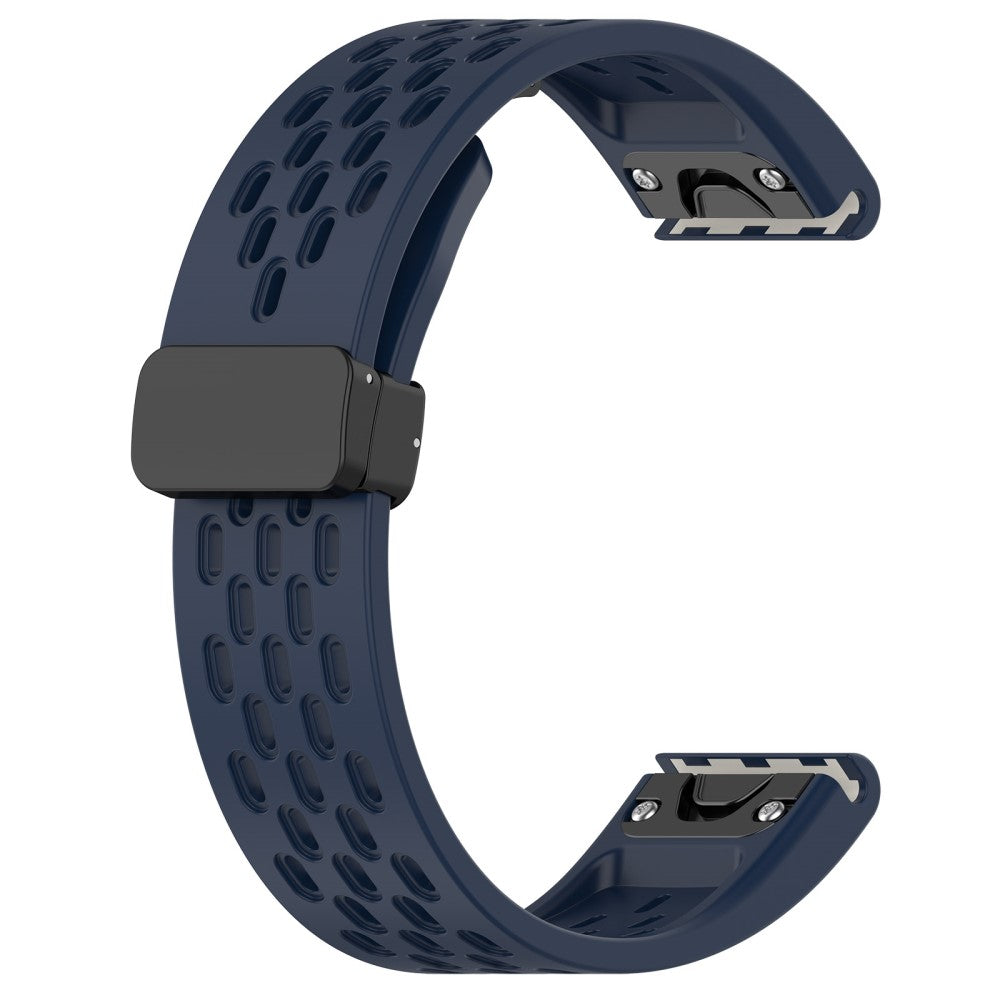 Vildt Fint Metal Og Silikone Universal Rem passer til Smartwatch - Blå#serie_8
