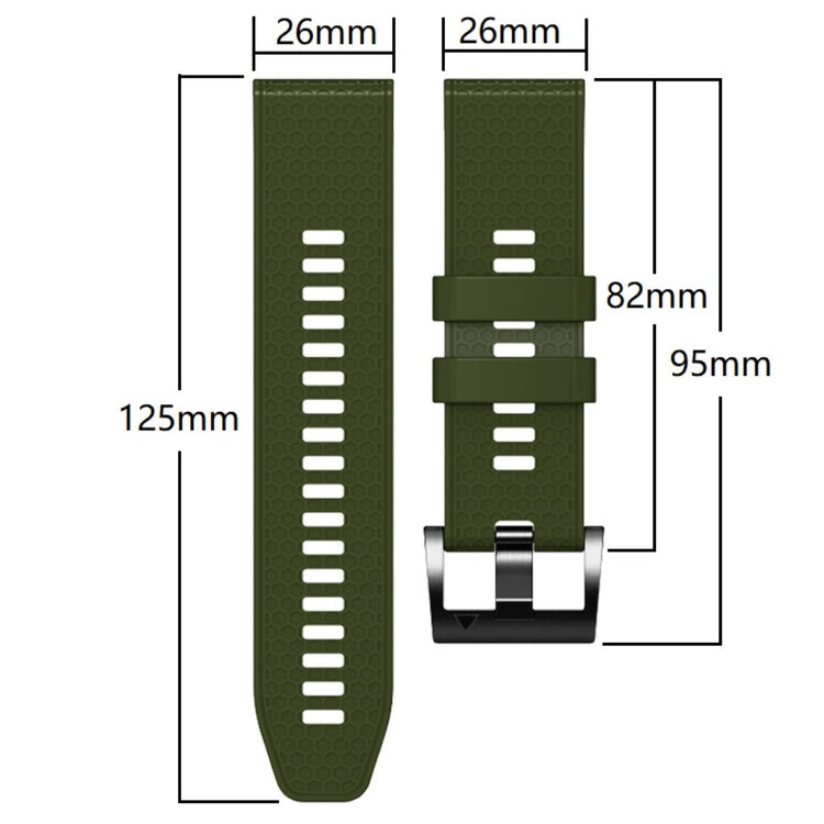 26mm dual-color dot texture silicone strap for Garmin Watch - Sapphire+Black#serie_3