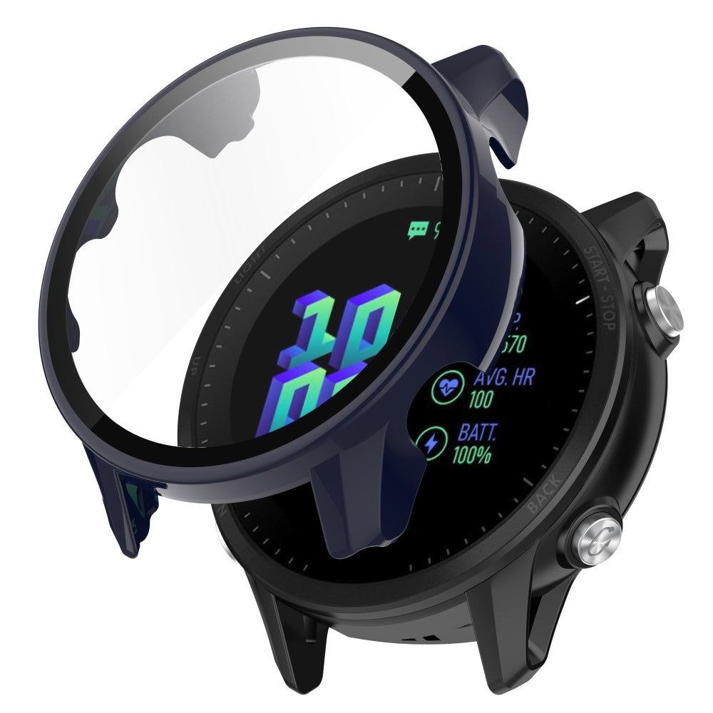 Vildt Fed Plastik og Glas Cover til Garmin Forerunner 955 - Blå#serie_4