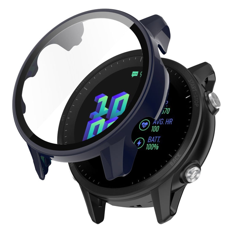 Vildt Fed Plastik og Glas Cover til Garmin Forerunner 955 - Blå#serie_4