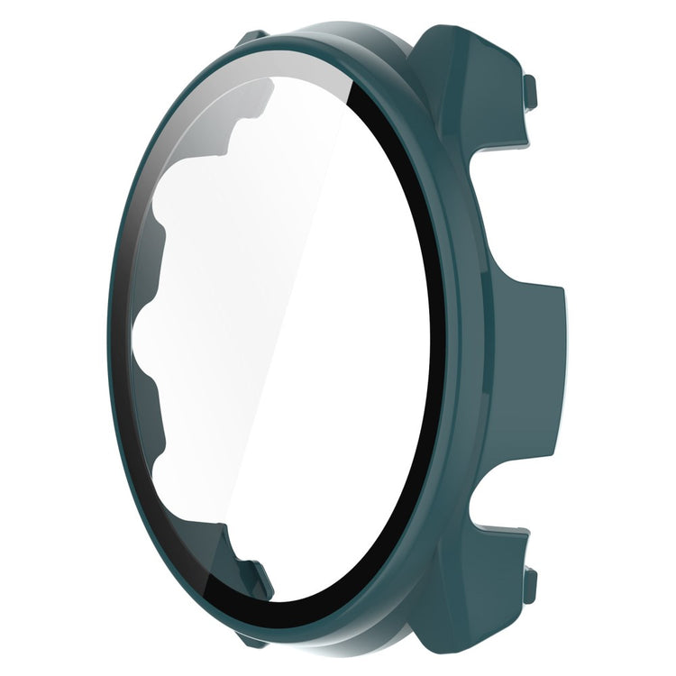 Mega Fint Cover med Skærmbeskytter i Plastik og Hærdet Glas passer til Garmin Forerunner 965 - Grøn#serie_4