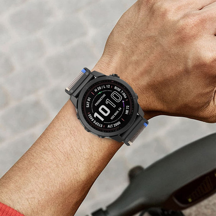 Rigtigt Nydelig Nylon Universal Rem passer til Smartwatch - Sølv#serie_1