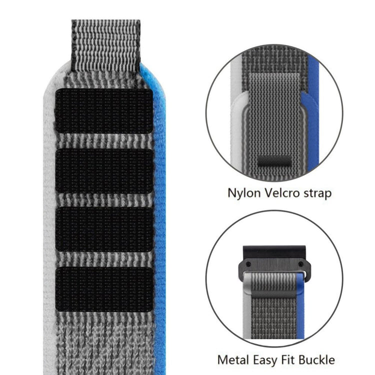Rigtigt Nydelig Nylon Universal Rem passer til Smartwatch - Sølv#serie_3