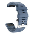 Silicone strap with silver buckle for Garmin / Amazfit and Coros watch - Navy Blue