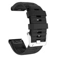 Silicone strap with silver buckle for Garmin / Amazfit and Coros watch - Navy Blue