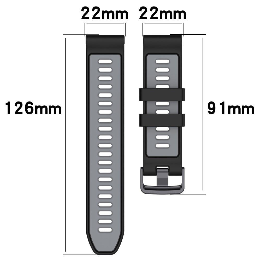 Super Slidstærk Silikone Universal Rem passer til Smartwatch - Hvid#serie_2