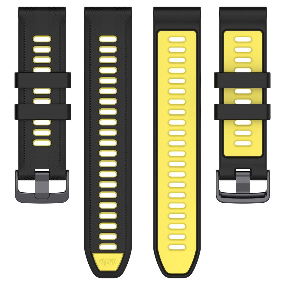 Super Slidstærk Silikone Universal Rem passer til Smartwatch - Gul#serie_3