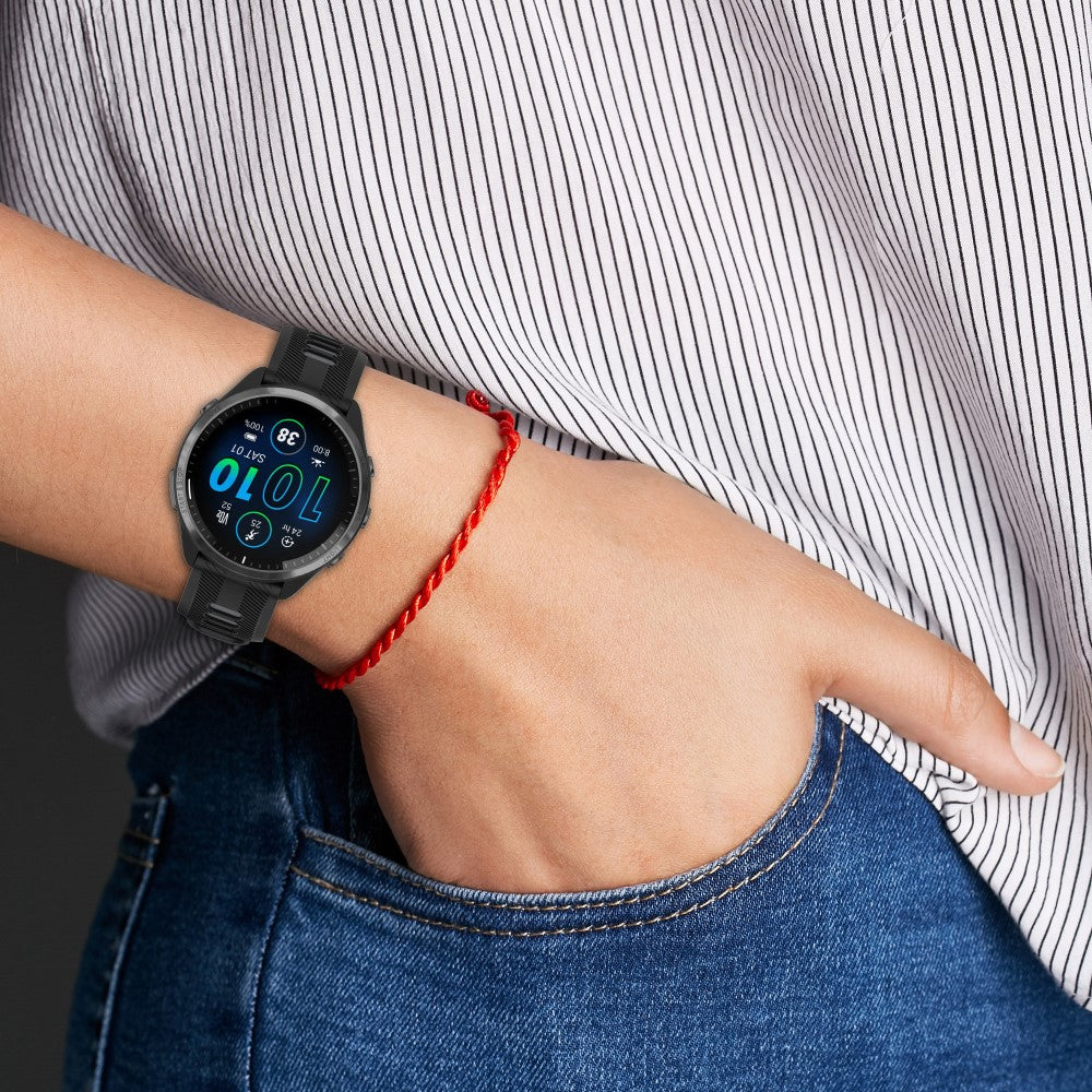 Super Slidstærk Silikone Universal Rem passer til Smartwatch - Rød#serie_5