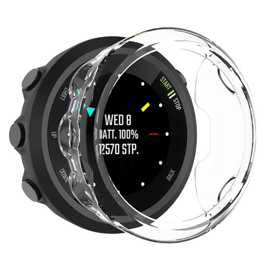 Mega Fed Garmin Forerunner 45S Silikone Cover - Gennemsigtig#serie_5