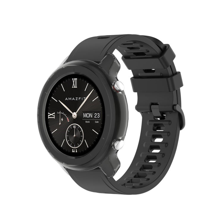Super Godt Amazfit GTR 47mm Silikone Cover - Sort#serie_3