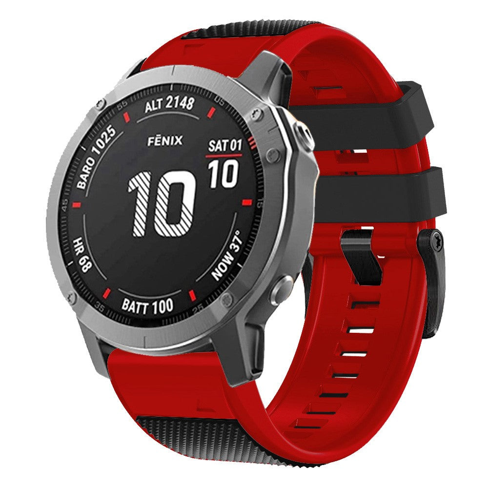 Rigtigt Nydelig Silikone Universal Rem passer til Smartwatch - Sort#serie_4