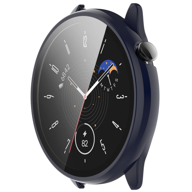 Beskyttende Cover med Skærmbeskytter i Plastik og Hærdet Glas passer til Amazfit GTR Mini - Blå#serie_3