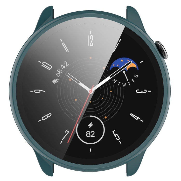 Beskyttende Cover med Skærmbeskytter i Plastik og Hærdet Glas passer til Amazfit GTR Mini - Grøn#serie_4