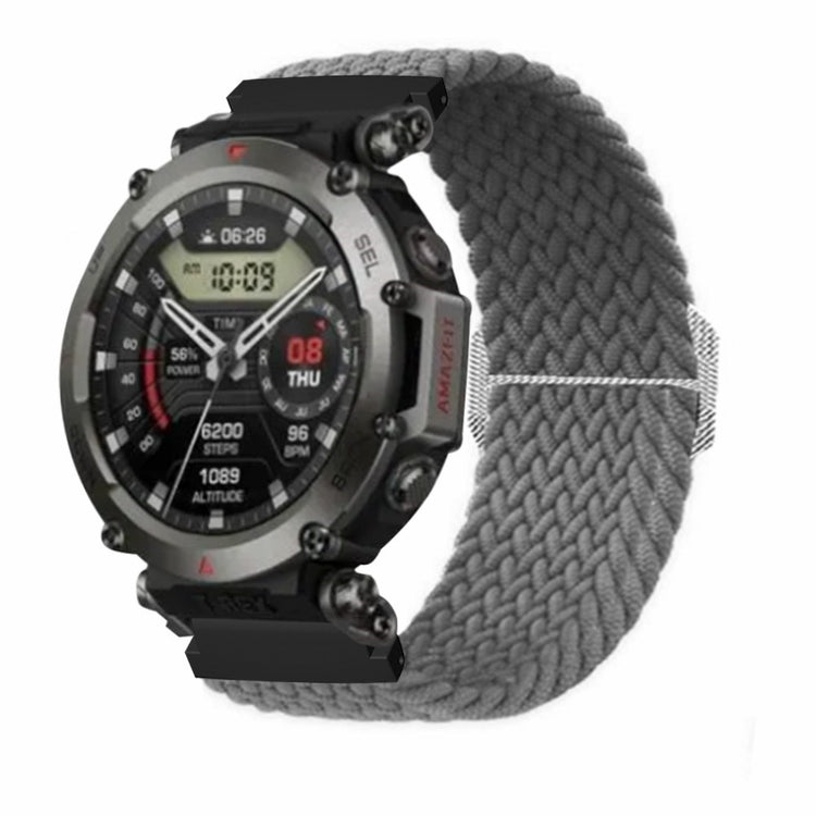 Helt Vildt Kønt Nylon Rem passer til Amazfit T-Rex 2 - Sølv#serie_10