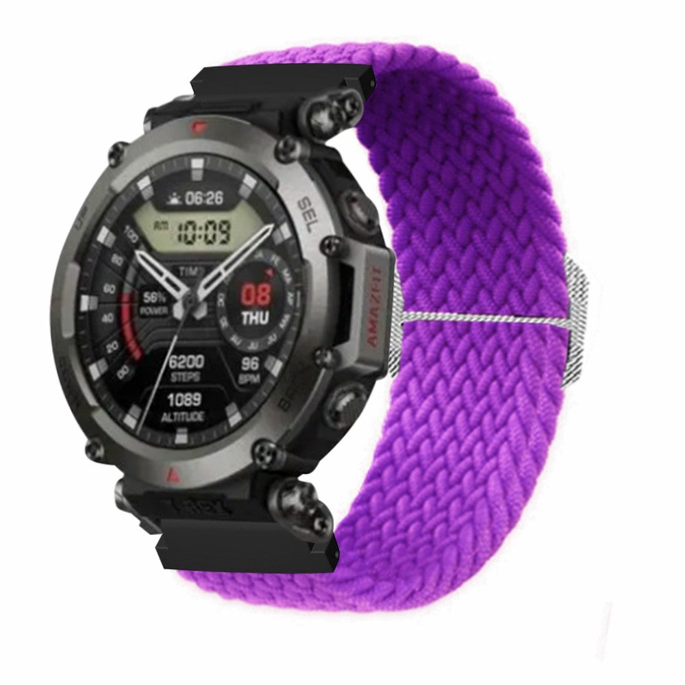 Helt Vildt Kønt Nylon Rem passer til Amazfit T-Rex 2 - Lilla#serie_15