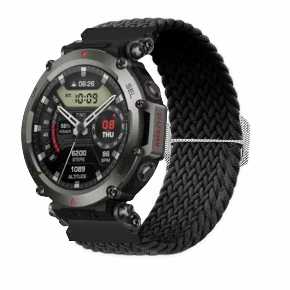 Helt Vildt Kønt Nylon Rem passer til Amazfit T-Rex 2 - Sort#serie_6