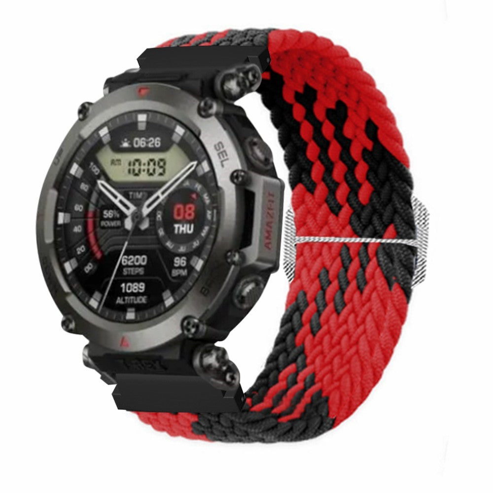 Helt Vildt Kønt Nylon Rem passer til Amazfit T-Rex 2 - Rød#serie_8