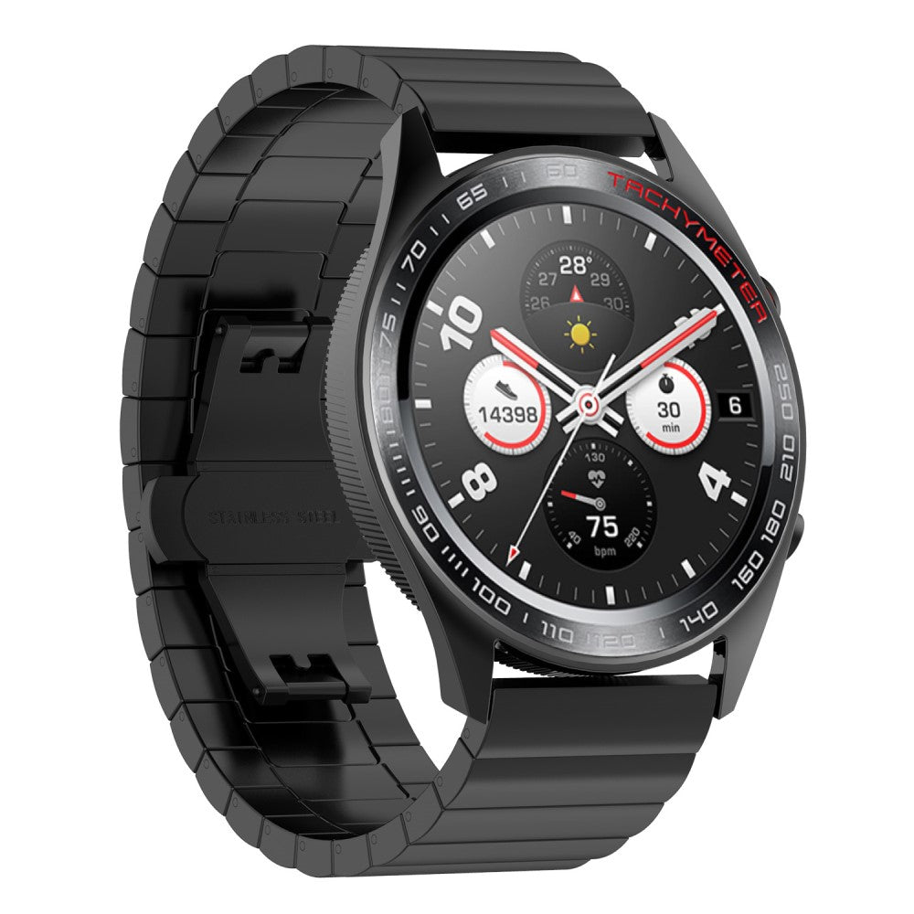 Meget Smuk Metal Universal Rem passer til Honor Smartwatch - Sort#serie_1