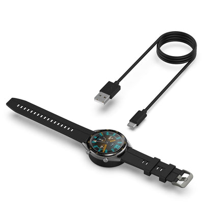1m Plastik Ladestation passer til Smartwatch - Sort#serie_3