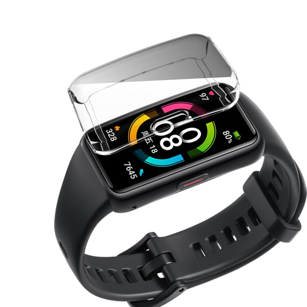 Mega Fed Silikone Cover til Honor Band 6 - Gennemsigtig#serie_010
