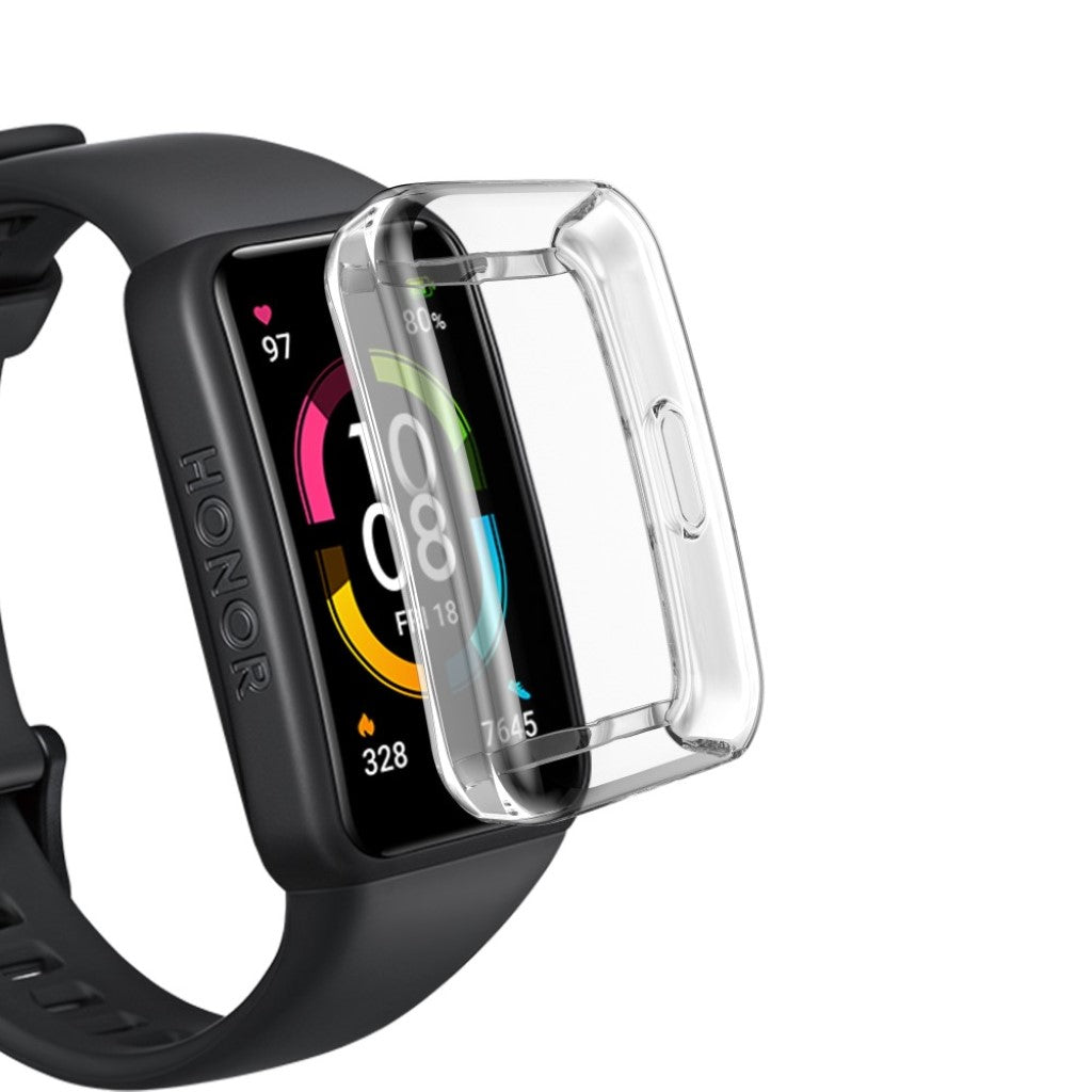 Mega Fed Silikone Cover til Honor Band 6 - Gennemsigtig#serie_010