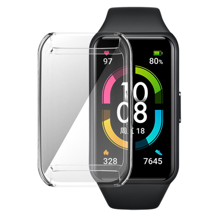Mega Fed Silikone Cover til Honor Band 6 - Gennemsigtig#serie_010