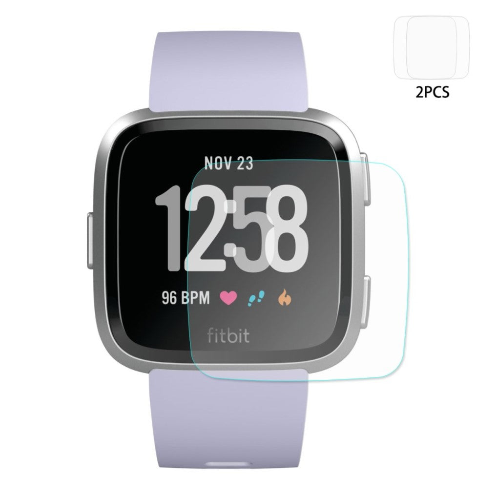 Fitbit Versa Hærdet Glas Skærmbeskytter - Gennemsigtig#serie_612